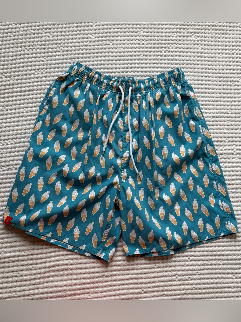 NEW McDonald's Soft Serve Ice Cream Print Swim Trunks Bathing Suit - Men’s M
